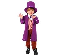 Wonka - Costume da Wonka per bambini, motivo: fabbrica di cioccolato, per Halloween, per la Giornata mondiale del libro