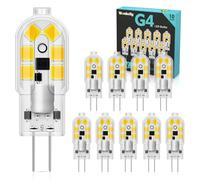 Wonkelly Lampadine LED G4, 2W Equivalente 20W Lampada Alogena, 200LM Bianco Freddo 6000K, AC/DC 12V G4 LED Lampadina Senza Sfarfallio Non Dimmerabile per Lampadario/Cappa Cucina/Armadi,10 Pezzi