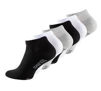 Wonky Line Calzini alla caviglia per uomini e donne, 6 paia, calzini antiscivolo traspiranti, calzini sportivi, palestra, corsa, allenamento (IT, Numero, 43, 46, Regular, Regular, 6x Mix)