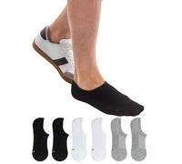 Wonky Line Calzini invisibili in bambù traspiranti | Tallone con silicone e sei paia per l uso quotidiano