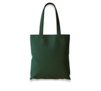 Wonky Line Tote Bag 100% Cotone - Borsa Shopper Riutilizzabile 38x42 cm con Manici Lunghi 70 cm | Borsa Spesa in Tessuto Lavabile e Resistente per Shopping, Università, Lavoro - Verde