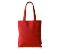 Wonky Line Tote Bag 100% Cotone - Shopper in Tessuto 38×42 cm con Manici Lunghi | Borsa Riutilizzabile, Lavabile e Resistente | Ideale per Shopping, Scuola e Uso Quotidiano Rosso