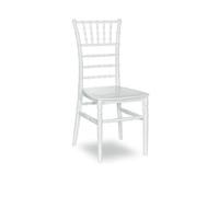 Wonlace - Sedia Tiffany Chiavarina Bianca in PP per Giardino, Catering, Eventi - Sedia per Matrimonio in Giardino, Rito Civile
