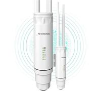 WONLINK Ripetitore WiFi Esterno, 1200Mbps WiFi Extender Esterno Dual Band 5GHz&2.4GHz Access Point Esterno con 24V PoE Power, Porta Ethernet, 2*Antenna ad Alto Guadagno, Impermeabile IP66