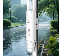 WONLINK Ripetitore WiFi Esterno, Access Point WiFi Esterno, 1200Mbps Dual Band, 4 Antenne, 1 Porta Ethernet, POE 24V, IP66, WPS, MU-MIMO, 3 Modalità (Ripetitore/Router/AP), con Indicatore Segnale