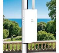 WONLINK Ripetitore WiFi Esterno/Access Point WiFi Esterno 1200Mbps, Dual Band con 2 Antenne, 2 Gigabit LAN/WAN Porte, 48V POE, MU-MIMO, Indicatore di Segnale, IP66, 3 Modalità Repeater/Router/AP