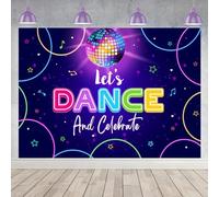 Wonmelody 2,1 x 1,5 m Disco Dance Party Sfondo Disco Dance Party Decor Dance Party Let's Dance Party Let's Dance and Celebrate Sfondo Musical Party Forniture Disco Ball Compleanno Bachelor Party Last