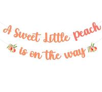 Wonmelody A Sweet Little Peaches Is on The Way Baby Shower Decor A Sweet Little Peach is On the Way Banner Sign Peaches Baby Shower Banner Sweet as A Peaches Hanging Supplies for Fruit Newborn Party