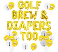 Wonmelody Banner per palloni da golf per birra da golf, decorazioni per baby shower, palloni da golf, decorazioni da golf per papà, decorazioni per feste