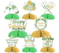 Wonmelody festa di pensionamento decorazioni da tavola verde rifugio felice centrotavola a nido d'ape verde Saggio nuova avventura inizia addio 9-5 benvenuto nei fine settimana