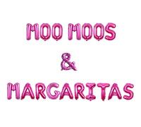 Wonmelody Margarita Bridal Shower Party Decor Moo Moos e Margarita Palloncino Banner Hot Pink Cowgirls e Cocktail Palloncini Messicano Cinco De Mayo Cactus Compleanno Nuziale Doccia Forniture per le