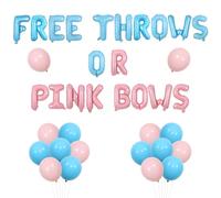 Wonmelody Pallacanestro o arco Genere Rivela Decorazione Gratis o Fiocchi Rosa Palloncino Banner Sport Pallacanestro o Fiocco Che cosa sarà il bambino Sesso Rivela Decorazione per Rosa Blu Ragazzo o