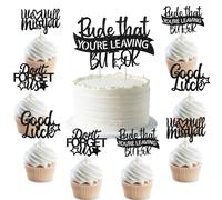 Wonmelody Rude That You're Leaving But Ok Decor Cake Topper Farewell Party Decor Happy Retirement Supplies Good Luck We Will Miss You Goodbye Party Going Away Leaving Job Graduazione