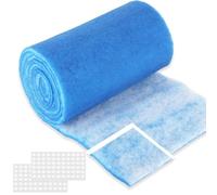 Wonninek Kit di filtri per bocchetta dell'aria da 30,5 x 335,3 cm, da tagliare su misura, 8 filtri elettrostatici per ventilazione, forni HVAC, griglie e case mobili, 132 ganci adesivi