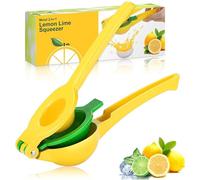 WONSEFOO Spremiagrumi Manuale, Spremi Limone, Design 2 in 1 Spremiagrumi Limone Lime Manuale in Alluminio di Qualità Premium, Professionale Succo di Limone Pressa, Anti-Corrosione e Lavabile
