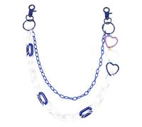 Wonsfuleu Jean Chains for Women, Jean Chain | Catena di collegamento a 2 pantaloni a strati,Forniture per la realizzazione di borse, accessori in vita da uomo per le tasche delle tasche pantaloni
