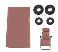 Wonsfuleu Panno di ricambio per chaise lounge,Panno in tessuto di ricambio per kit di riparazione per sedie pieghevoli | Flessibile sedia pieghevole per esterni in tessuto con 4 corde per patio
