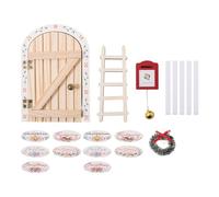 Wonsfuleu Porte Delle Fate - Artigianato Natalizio in Miniatura delle Fate,Piccola Decorazione da Giardino Kit Casa delle Bambole | Per Capodanno Festa Parete Albero Camera Soggiorno Bambini Aula