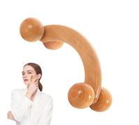 Wonsfuleu Rullo di massaggio portatile, massaggiatore rulli muscolari | Massaggiatore muscolare manuale in legno,Principi meccanici Strumento di massaggio della struttura rulli per schiena, gambe,