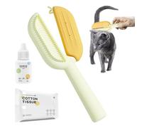Wonsfuleu Spazzola per gatti con acqua, spazzola per la pulizia del gatto con acqua, spazzola per la pulizia del gatto dotata di serbatoio dell'acqua di depilazione, pettine per la depilazione