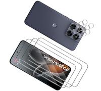 Wonsoso Pellicola per Motorola Moto Edge 70 Fusion, 3 Pezzi 3D Vetro Temperato con 3 Pezzi Protezione Obiettivo Fotocamera, Durezza 9H Anti-Graffio Vetrino, HD Senza Bolle Schermo Protettivo