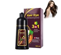 Wonsters 500ML Shampoo colorante per capelli castano scuro per capelli grigi, shampoo colorante istantaneo per uomini e donne, shampoo colorante Hair Color per uomini e donne (castano scuro)
