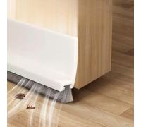 Wonsters Guarnizione con Spazzola per Isolamento Acustico della Porta, Autoadesiva e Tagliabile a Misura, Paraspifferi per Porta, Calfetratura per Fondo Porta, Adesivo per Calfetratura Fondo Porta per