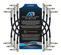 WONSUN BILSELL 6 Units -Audioblast HQ-1-6 inch - Ultra Flexible - Instrument Effects Pedal Patch Cable with ¼ inch (6.35mm) Low-Profile, Right Angled Pancake Type TS Connectors