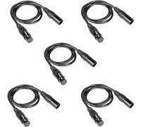wonsung Cavo Xlr, 3Pin Cavo DMX 2m XLR maschio a femmina cavi di illuminazione uscite per luci DJ della scena, microfono, luci della testa mobile, luci stroboscopiche (5PACK)