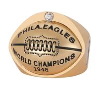 Wonsunte Anelli dei Campioni di Football Americano Anello del Campionato di Football degli Eagles del 1948 con Scatola Premio per Il Vincitore del Rugby Regali per I Fan E Gli Amici