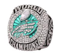 Wonsunte Anelli del Campionato di Calcio Eagles 2017 con Scatola Anello dei Campioni di Rugby Premio per Il Vincitore Il Miglior Regalo per Gli Appassionati di Sport E Gli Amici,13#