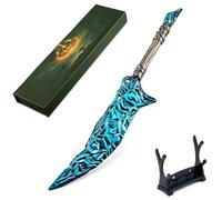 Wonsunte Elden Rings Crystal Knife Figura Replica con Supporto 22 cm, Figurina da Collezione in Metallo, Modello da Esposizione Fantasy, Decorazione da Scrivania, Regalo per Gamer