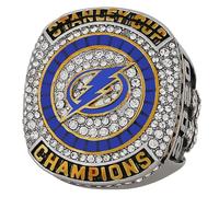 Wonsunte Replica Dell'anello da Hockey dei Campioni 2020 Anelli del Campionato Lightning con Scatola Premio Sportivo per I Vincitori Collezione di Dischi Souvenir Regali per I Fan