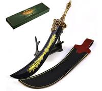 Wonsunte Replica Elden Rings Starscourge Greatsword 22 cm Figura da Collezione in Metallo con Supporto, Modello da Gioco Statua da Esposizione, Decorazione Scrivania Gaming, Regalo per Gamer