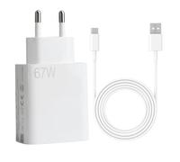 Wonvify 67W Xiaomi Caricatore Ricarica Veloce Originale 6A con Cavo USB C 2M, Caricabatteria Mi Turbo Charge Adattatore, Caricabatterie USB Type-C per Xiaomi 11 Lite/Mi 11i/10T Lite, Redmi Note 11 5G
