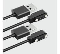 Wonvify Caricabatterie Smart Watch 2 Pezzi USB Cavo di Ricarica Intelligente con Contatto Magnetico 2 Pin 2,8 mm, Sostituzione Adattatore di Ricarica Paramagnetic & Diamagnetic, 60 cm