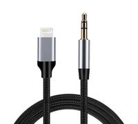 Wonvify Cavo Aux per i-Phone, Cavo Aux da Lightni-ng to 3,5 mm Intrecciato Adattatore i-Phone Jack per Auto Macchina Cuffie, Altoparlante, Compatibile Con i-Phone 15/14/14 Pro/13/11/12/8/7/X/XR, 1M