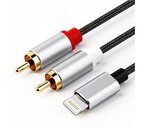Wonvify Cavo da Light a RCA per Phone, Adattatore Aux Audio per CD Players, MP-3, Smartphone, PC, Autoradio, Home Theater, TV (1 m)
