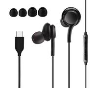 Wonvify Cuffie USB C, Auricolari USB C In Ear, Cuffie Type C auricolari con Filo, Hi-Fi Stereo con Microfono per Sa-msung Galaxy S23 S24 S22 Ultra A55 A35 A53 A33 A54 5G NOTA10, Nero