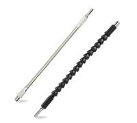 Wonvify Prolunga Trapano Flessibile, Estensione 295mm, Punta 6.5mm, Snodabile, Resistente, Attacco Esagonale Magnetico da 1/4 di Pollice, Rotazione 360° (Nero&Argento)