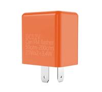 Wonvify Rele Frecce LED Moto, 2 Pin Flasher Relay 12V, Rele Con Regolatore Frequenza Lampeggio Frecce Led Indicatori di Direzione, Velocità Regolabile per Auto e Moto (Arancio)