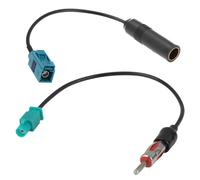 Wonvify Universal Veicolo Car Stereo FM AM Radio Antenna Adapter Cable Set da 2 Pezzi, Fakra Z Maschio e Femmina a Connettore DIN Cavo, per Autoradio HD Radio Head Unit CD Media Player Ricevitore