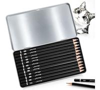 Wonwood_direct Set di matite da disegno da 12 pezzi per schizzi con matite di grafite da 4H a 14B per adulti, disegni, amanti del disegno
