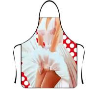 WOO LANDO Grembiule da cucina con fascia da collo da annodare, impermeabile, 73 x 57 cm (MONROE)