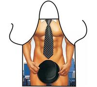WOO LANDO Grembiule da cucina e da barbecue per uomini, 73 x 57 cm, divertente idea regalo per grigliate, DRESSMAN, m