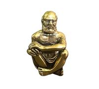 WOO MANTO Statua Buddha 4 cm in miniatura - Vintage Seduto Zen/Chan Meister Dharma Brass Figur, Buddhist Monk in ottone, decorazione meditazione buddista, statuetta della saggezza buddista,