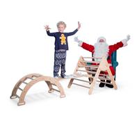 Wood And Hearts Arrampicata per Bambini, Triangolo Arrampicata Montessori Ramp Arco montessoriano per Bambini Climber Scala Slide - Giocattoli educativi per Sistema (2-8 Anni)