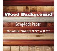 Wood Background Scrapbook Paper: 8.5" x 8.5" Decorative Scrapbooking Paper for Crafting, 20 Double Sided Wood Craft Pages for Gift Wrapping, Card ... Media Designer Paper Pad For Scrapbooking