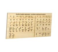 Wood Braille Alphabet and Numbers Board Assistenza didattica Pratica compatta