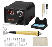 Wood Burning Kit, 200~700C Adjustable Temperature with Display, Wood Burner with 1 Pyrography Pen